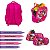 Kit Mochila Infantil Minnie Mouse Costas 3D Lancheira Rosa - Imagem 6