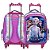 Kit Mochila Infantil Menina Frozen 3D Rodinha Com Lancheira - Imagem 6
