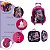 Kit Mochila Escolar Rodinhas Frozen 3D Com Lancheira Rosa - Imagem 3