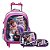 Kit Mochila Infantil Menina Com Rodinhas Frozen 3D Grande - Imagem 1