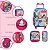 Kit Mochila Infantil Rodinha Princesas Lancheira Estojo Rosa - Imagem 3