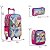 Kit Mochila Infantil Rodinha Princesas Lancheira Estojo Rosa - Imagem 4