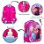 Mochila Infantil Feminina Frozen 3D Costas Com Led Frontal - Imagem 3