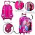 Mochila Infantil Feminina Rodinha Frozen 3D Led Frontal - Imagem 3