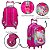 Mochila Infantil Feminina Rodinha Hello Kitty 3D Led Frontal - Imagem 3