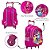 Mochila Infantil Menina Rodinha Princesas 3D Led Frontal - Imagem 3