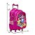 Mochila Infantil Menina Rodinha Princesas 3D Led Frontal - Imagem 4