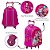 Mochila Infantil Menina Rodinha Amy Sonic 3D Led Cor Rosa - Imagem 3