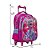 Mochila Infantil Menina Frozen Elsa 3D Led Com Rodinhas - Imagem 4