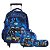 Kit Mochila Infantil Menino Rodinha Herói Batman 3D Toys 2U - Imagem 1