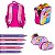 Kit Mochila Infantil Princesas 3D Costas Lancheira Estojo - Imagem 5