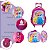Kit Mochila Infantil Menina Rodinhas Princesas 3D Cor Rosa - Imagem 2