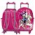 Kit Mochila Infantil Escolar Minnie Rodinha Lancheira Estojo - Imagem 4