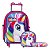 Kit Mochila Infantil Feminina Unicórnio Rodinha Reforçada - Imagem 1