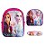 Kit Mochila Infantil Feminina Frozen Costas Tam G Cor Rosa - Imagem 1