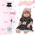 Boneca Reborn Realista Loira Linda Com Vestido Bolinha Itens - Imagem 3