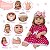 Boneca Reborn Bebê Abigail Vestido Bolinha Rosa 13 Itens - Imagem 2