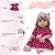 Boneca Reborn Menina Realista Loira Vestido Bolinha 20 Itens - Imagem 3