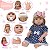Boneca Reborn Realista Loira Vestido Bolinha Vários Itens - Imagem 2