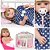 Boneca Bebê Reborn Menina Loira Vestido Bolinha Kit Completo - Imagem 1