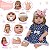 Boneca Bebê Reborn Menina Loira Vestido Bolinha Kit Completo - Imagem 2