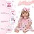 Boneca Reborn Bebê Abigail Vestido Coroa Enxoval Completo - Imagem 3