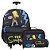 Kit Mochila Infantil Menino Rodinha Simpsons Juvenil Preta - Imagem 1