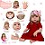 Bebê Reborn Realista Menina Loira Vestido Vermelho 20 Itens - Imagem 3