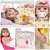 Boneca Reborn Loira Realista Vestido Coroa Kit 13 Itens - Imagem 1