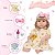 Boneca Reborn Loira Realista Vestido Coroa Kit 13 Itens - Imagem 3