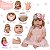 Boneca Reborn Menina Loira Fofinha Vestido Renda 13 Itens - Imagem 3