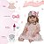 Boneca Reborn Menina Loira Fofinha Vestido Renda 13 Itens - Imagem 4