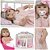 Boneca Reborn Realista Loira Vestido De Renda Kit Completo - Imagem 1