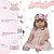 Boneca Reborn Realista Loira Vestido De Renda Kit Completo - Imagem 4