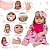 Boneca Bebê Reborn Loira Vestido Flamingo Kit 13 Acessórios - Imagem 2