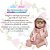 Boneca Reborn Realista Menina Linda Kit Itens Roupão Rosa - Imagem 2