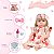 Boneca Reborn Bebê Loira Vestido Florido Kit 13 Acessórios - Imagem 3