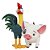Kit Boneco Porquinho Pua + Galinho Hei Hei Moana Cotiplás - Imagem 1