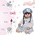 Boneca Reborn Menina 100% Silicone 13 Itens Pode Dar Banho - Imagem 4