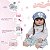 Boneca Bebe Reborn Realista Vestido Azul Enxoval Completo - Imagem 4