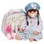 Boneca Bebe Reborn Realista Vestido Azul Enxoval Completo - Imagem 1