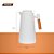 Kit 2 Garrafa Térmica Café 1l Grande Cabo Madeira Cor Branca - Imagem 6