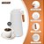 Kit 2 Garrafa Térmica Café 1l Grande Cabo Madeira Cor Branca - Imagem 3