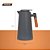 2 Garrafa Térmica Café 1l Com Cabo De Madeira Cor Cinza - Imagem 6