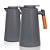 2 Garrafa Térmica Café 1l Com Cabo De Madeira Cor Cinza - Imagem 1