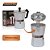 Kit 2 Cafeteira Italiana 450ml Manual Café Expresso Branca - Imagem 4