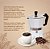 Kit 2 Cafeteira Italiana 450ml Manual Café Expresso Branca - Imagem 2