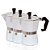 Kit 3 Cafeteira Estilo Italiana 450ml Em Alumínio Cor Branca - Imagem 1