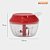 Processador Manual 3 Lâminas Com Dispenser Cor Vermelho - Imagem 6
