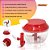 Processador Manual 3 Lâminas Com Dispenser Cor Vermelho - Imagem 3